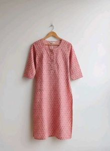 Elegant Pink Printed Kurta