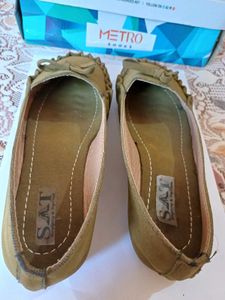 Soft Suede Type Moccasins Khaki