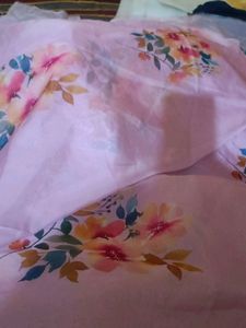 Soft Silk Organza Floral Material
