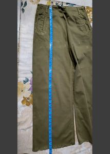 Zara Olive Green Flare Denim