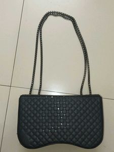 Quilted Black Chain Bag