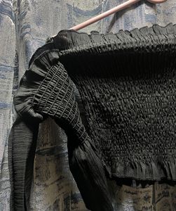 Black Off-Shoulder Crop Top