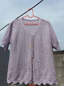 Lavender Knit Cardigan