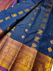 Elegant Navy Blue Saree