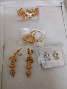 Vintage Gold Tone Earring Lot