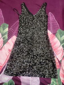 Black Sequence Mini Dress