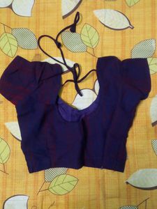 Bluish Purple Stitched Blouse