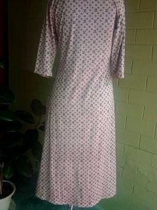 LV Inspired Print High-Low Dress