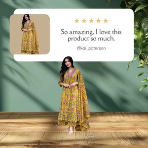 Yellow Floral Kurta Set