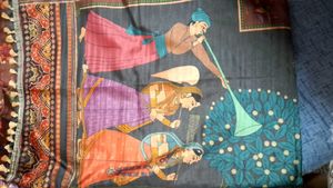 Madhubani print saree