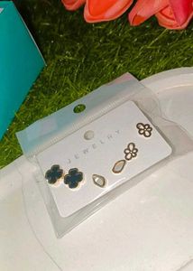 Earrings Set - Floral & Geometric