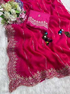 💟💕Heavy Fandy Silk Saree 💕💟