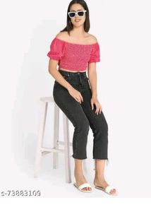 Pink Off-Shoulder Top