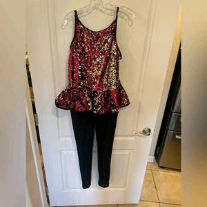 Sequin Bodysuit Frock Dance Costume Belly Suit