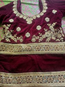 Bridal lehenga fish cut