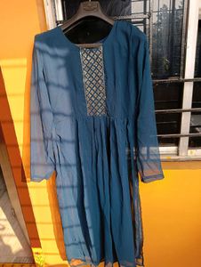 blue long kurti