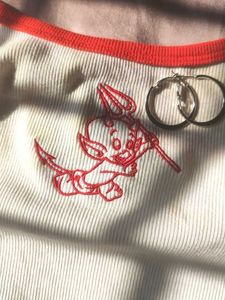 Devil Graphic Crop Tank Top