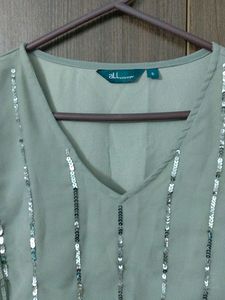 Plus Size Grey Colour Party Dress