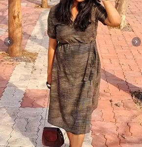 Taavi Striped Wrap Dress