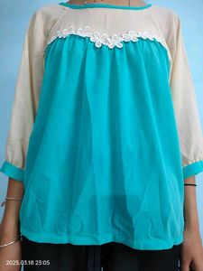 Blue& White colour top