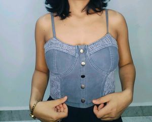 Denim Sexy Crop Top