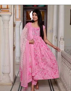Anarkali With Pant And Dupatta
