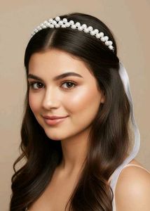 Delicate Double Pearl Bridal Headband