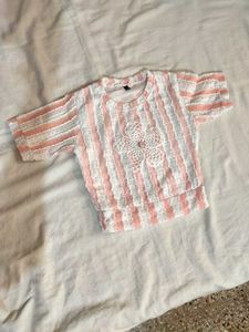 Combo Of Cute Baby Girl Dress And 2 Tops 1 Jaens