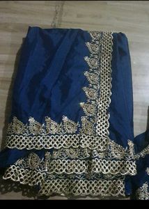 Beautiful Double Shaded Silk Saree With 36 Blouse