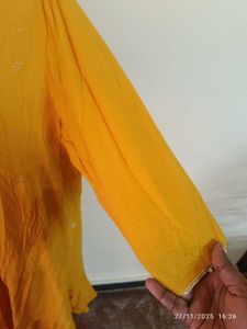 xxl Elegant Yellow double layer  Kurta