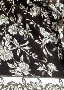 Crepe Senthetic Dress Material