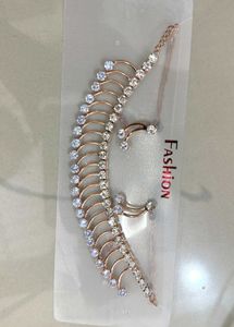 Elegant Necklace AD Diamond Set