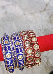 Embellished Bangles - Set of 4