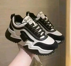 Stylish Black & White Sneakers