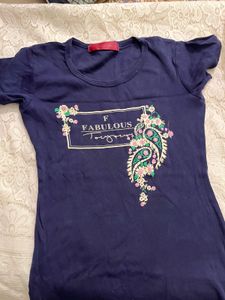 Navy Blue “Fabulous Toujours” T-Shirt