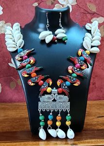 Price Drop !! Hand Made Necklace In Parrot Design