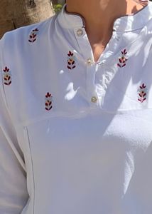 Embroidery Kurta White