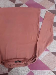 A Beautiful Full Sleeve Peach Color Top