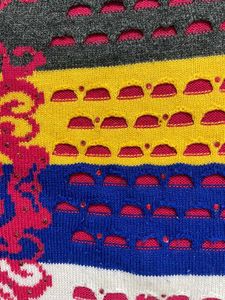 Colorful Patterned Knit Sweater