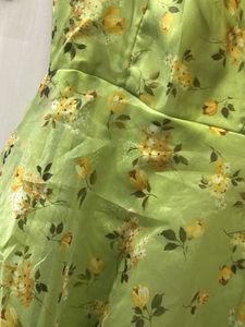 Green Floral Print Maxi Dress