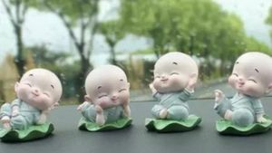 Cute Monk Figurines (Set of 4)