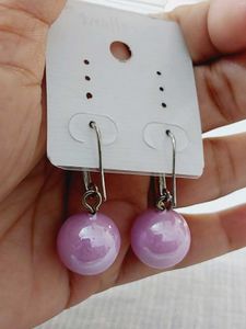 Lavender Pearl Drop Earrings