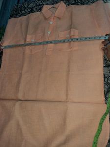 Peach Linen Short Sleeve Shirt