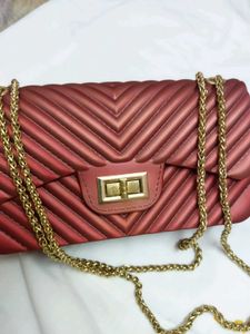 Quilted Chevron Crossbody Bag