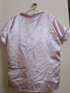 Pink Satin Heart Pajama Set