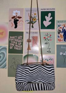 Zebra Print Sling Bag