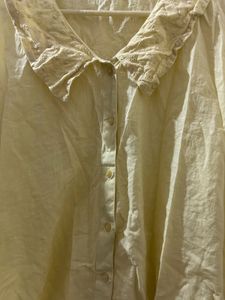 Chic Yellow Ruffle Collar Top