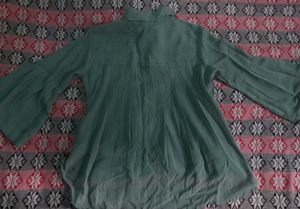 Casual Shirt with Pleats And Flared Sleeves