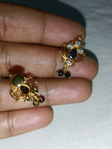 Black Gold Polish Earrings