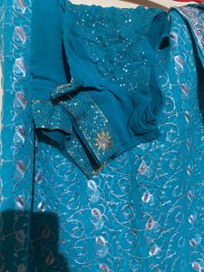 Beautiful Saree With Blouse Stitched